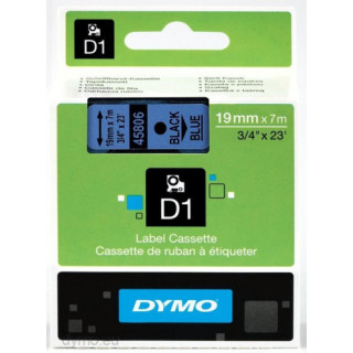 Cinta rotuladora d1 19mmx7m negro/azul dymo s0720860