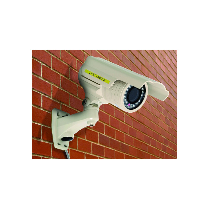 Cinta rotuladora rhinopro vinilo 12mmx5.5m negro/amarillo dymo 18432