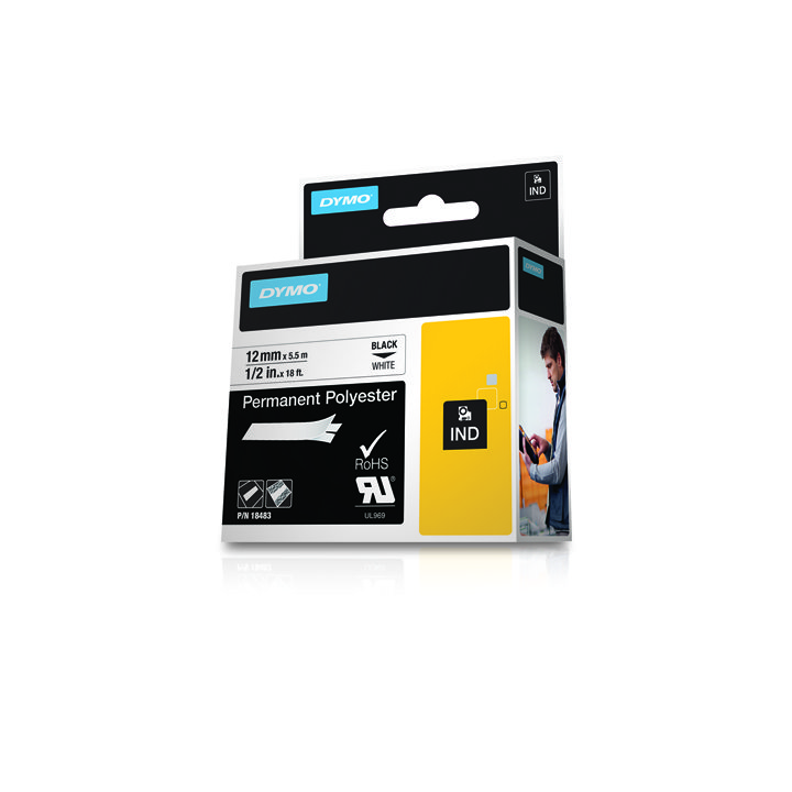 5m negro/blanco dymo 18483