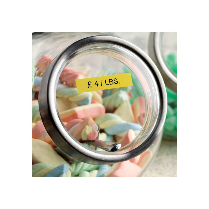 Cinta rotuladora d1 9mmx7m negro/amarillo dymo s0720730