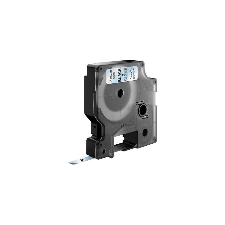 Cinta rotuladora d1 6mmx7m negro/transparente dymo s0720770
