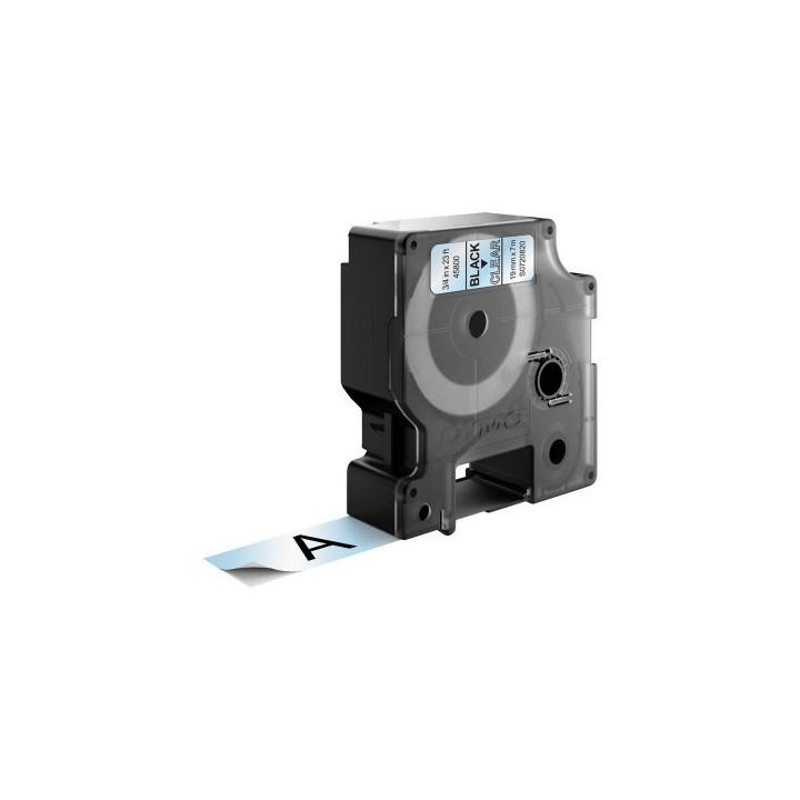 Cinta rotuladora d1 19mmx7m negro/transparente dymo s0720820