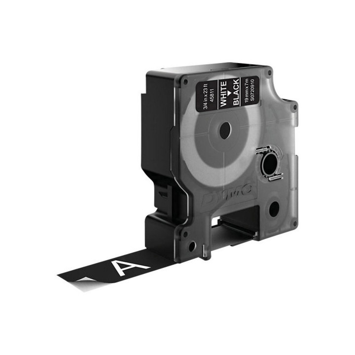 Cinta rotuladora d1 19mmx7m blanco/negro dymo s0720910