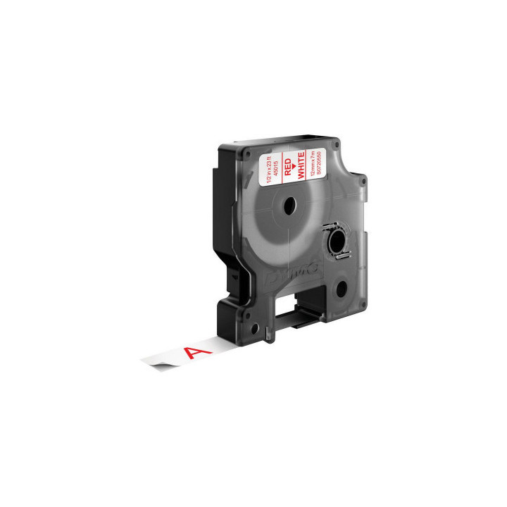 Cinta rotuladora d1 12mmx7m rojo/blanco dymo s0720550