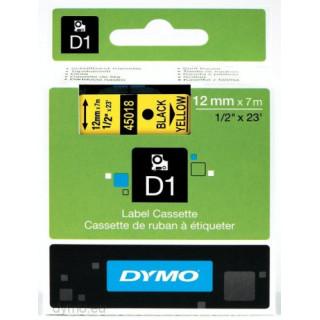 Cinta rotuladora d1 12mmx7m negro/amarillo dymo s0720580
