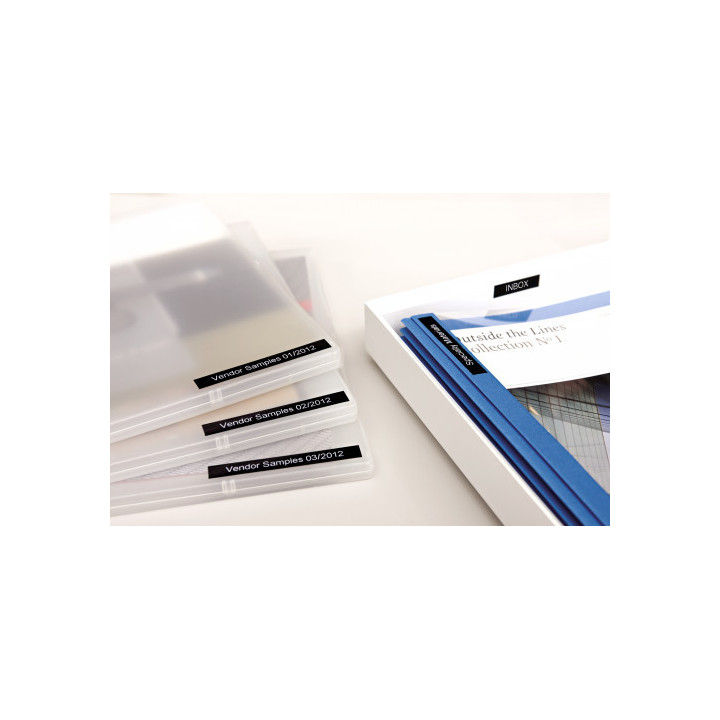 Cinta rotuladora d1 12mmx7m blanco/negro dymo s0720610