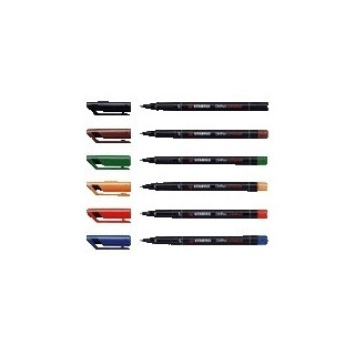 Estuche 6 marcadores permanente p.superfina surtido ohpen universal 0