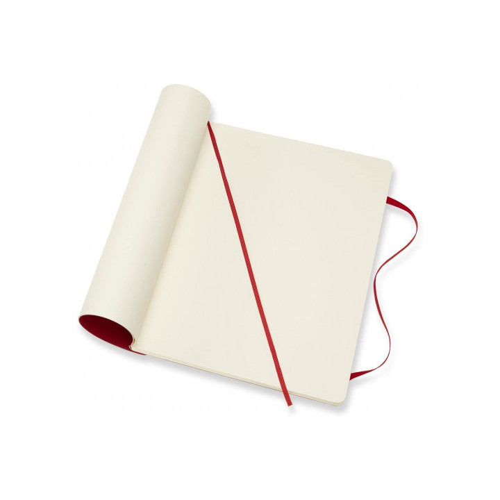 Libreta clasica tapa blanda rojo escarlata xl (19x25cm) lisa moleskine qp623f2