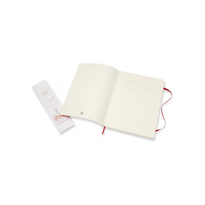 Libreta clasica tapa blanda rojo escarlata xl (19x25cm) lisa moleskine qp623f2