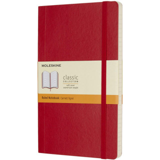 Libreta clasica tapa blanda rojo escarlata l (13x21cm) rayada moleskine qp616f2