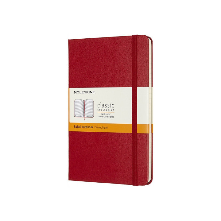 Libreta clasica tapa dura roja m (11