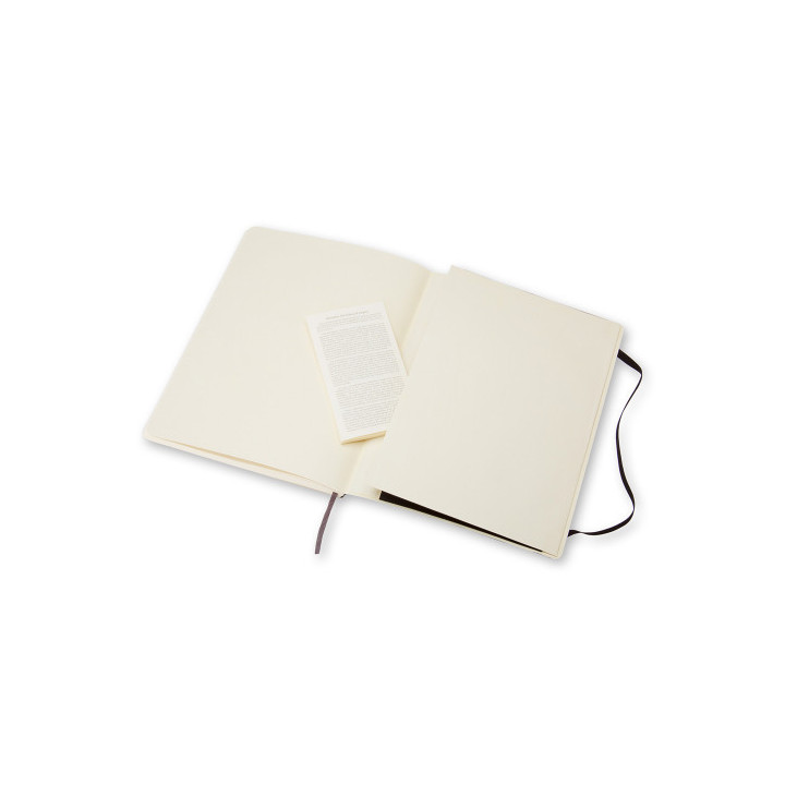 Libreta clasica tapa blanda negra xl (19x25cm) rayada moleskine qp621