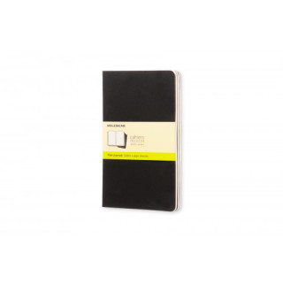 Set de 3 libretas cahier negras l (13x21cm) lisas moleskine qp318