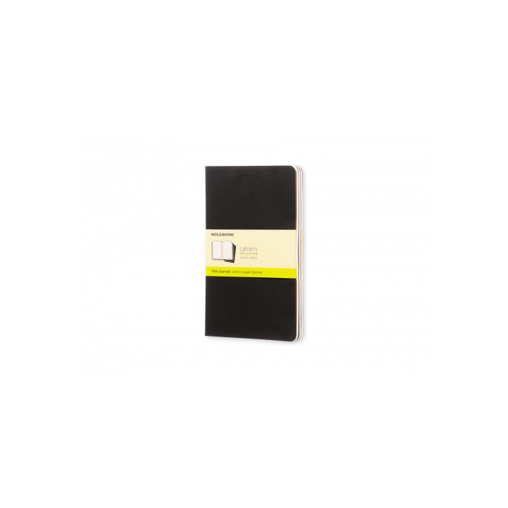 Set de 3 libretas cahier negras l (13x21cm) lisas moleskine qp318
