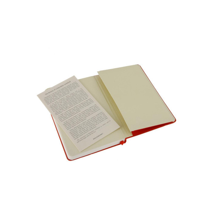 Libreta clasica tapa dura roja l (13x21cm) rayada moleskine qp060r
