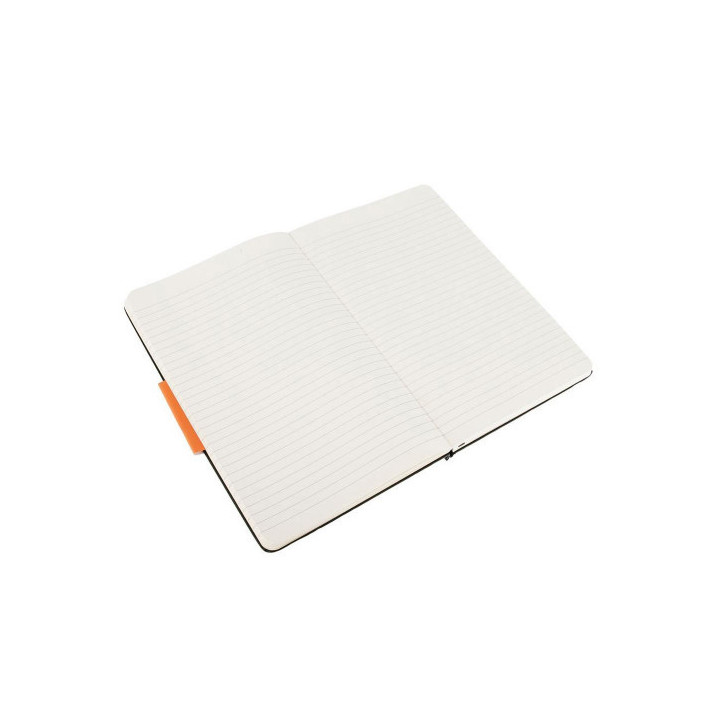 Libreta clasica tapa dura negra l (13x21cm) rayas moleskine qp060