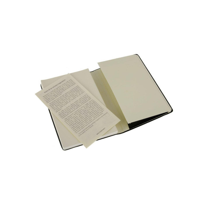 Libreta clasica tapa dura negra l (13x21cm) rayas moleskine qp060