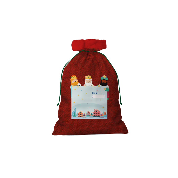 Saco regalos reyes magos grande 49x69 cm bismark 333594