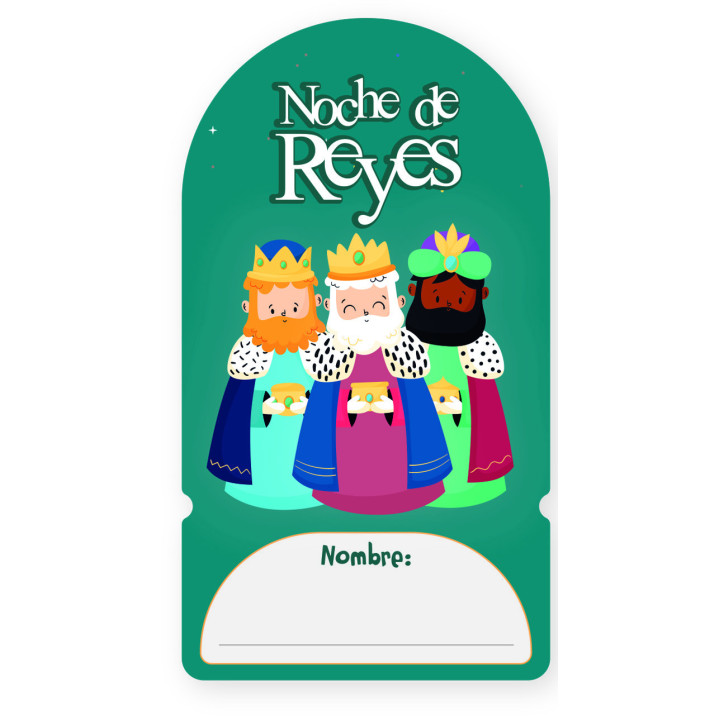 Pack 6 etiquetas adhesivas reyes magos (6x16,5 cm) bismark 333589