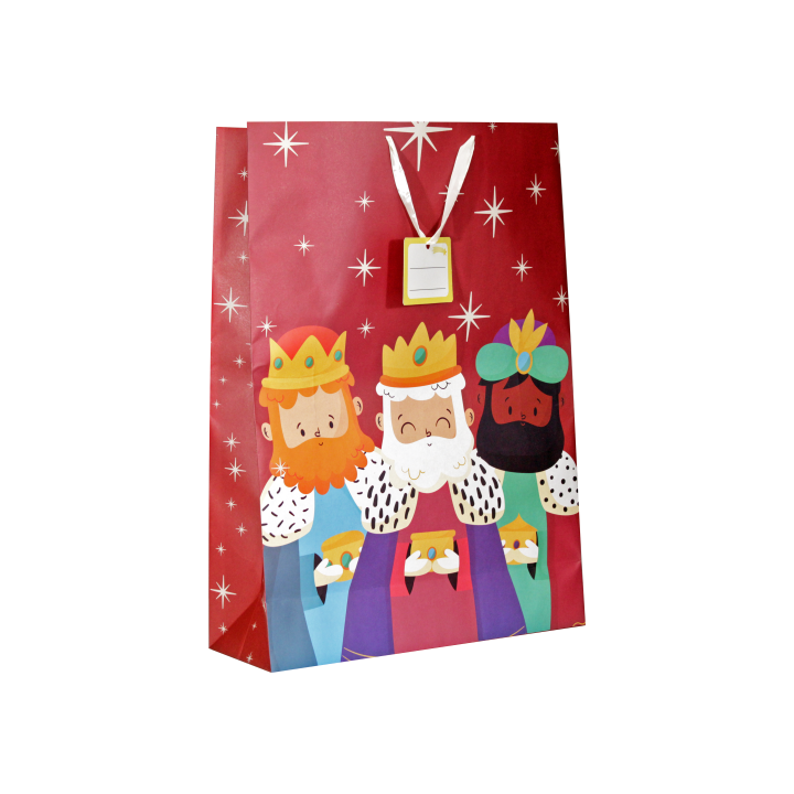 Bolsa jumbo reyes magos (40x70x18 cm) colores surtidos bismark 333602