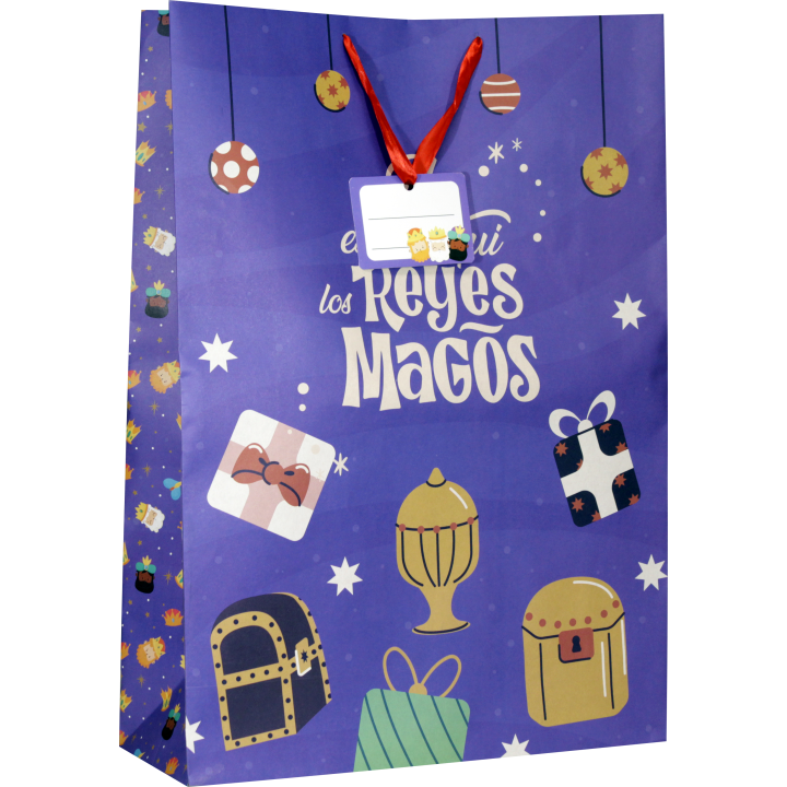 Bolsa jumbo reyes magos (40x70x18 cm) colores surtidos bismark 333602