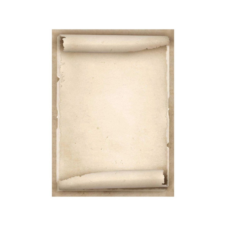Apli Pack de 20 Hojas de Papel Tematico Pergamino Antiguo - 90gr - Impresion a Color - Ideal para Invitaciones y Manualidades -
