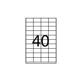 Caja 100 hojas etiquetas adhesivas ilc blanca 52