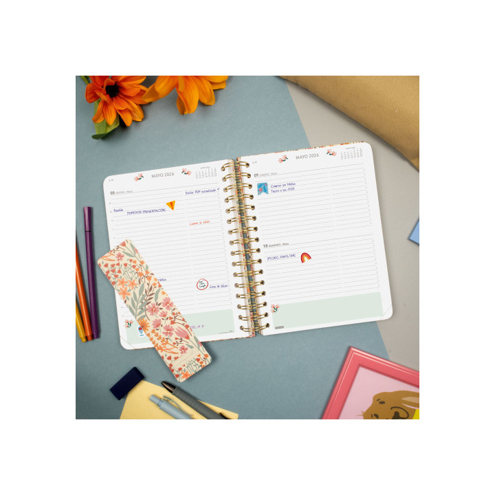 Agenda 2026 moniquilla e10 155x212mm dia pagina espiga finocam 770110226