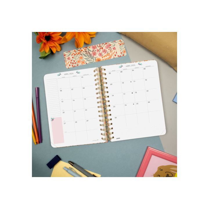 Agenda 2026 moniquilla e10 155x212mm dia pagina espiga finocam 770110226