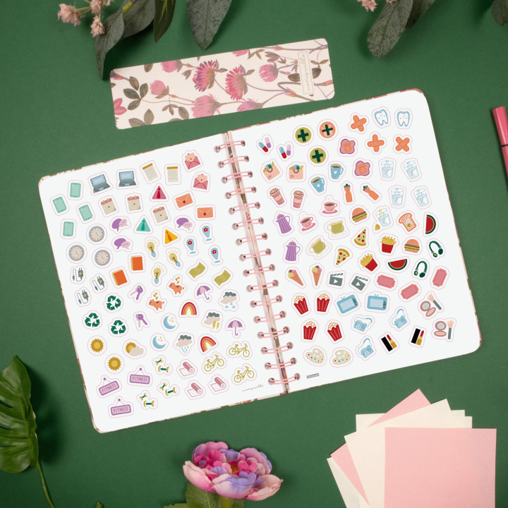 Agenda 2026 moniquilla e10 155x212mm semana vista horizontal amapola finocam 770100126