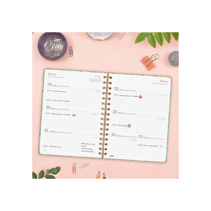 Agenda 2026 you e10 155x212mm semana vista horizontal trigo finocam 760043026