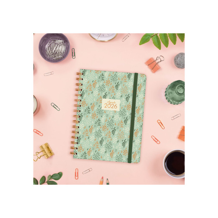 Agenda 2026 you e10 155x212mm semana vista horizontal trigo finocam 760043026