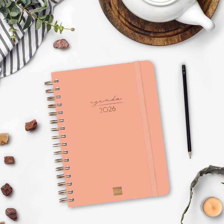 Agenda 2026 trendy alma e10 155x212mm dia pagina coral finocam 762040526