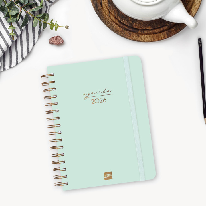 Agenda 2026 trendy alma e10 155x212mm dia pagina menta finocam 762040326