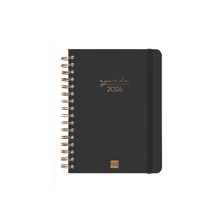 Agenda 2026 trendy alma e10 155x212mm dia pagina negro finocam 762040126