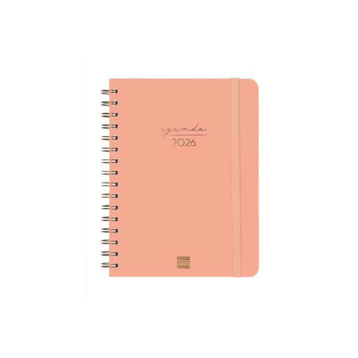 Agenda 2026 trendy alma e10 155x212mm semana vista horizontal coral finocam 762020526