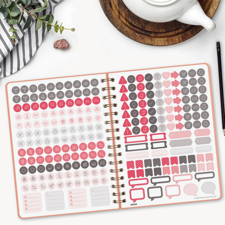 Agenda 2026 trendy alma e10 155x212mm semana vista horizontal coral finocam 762020526