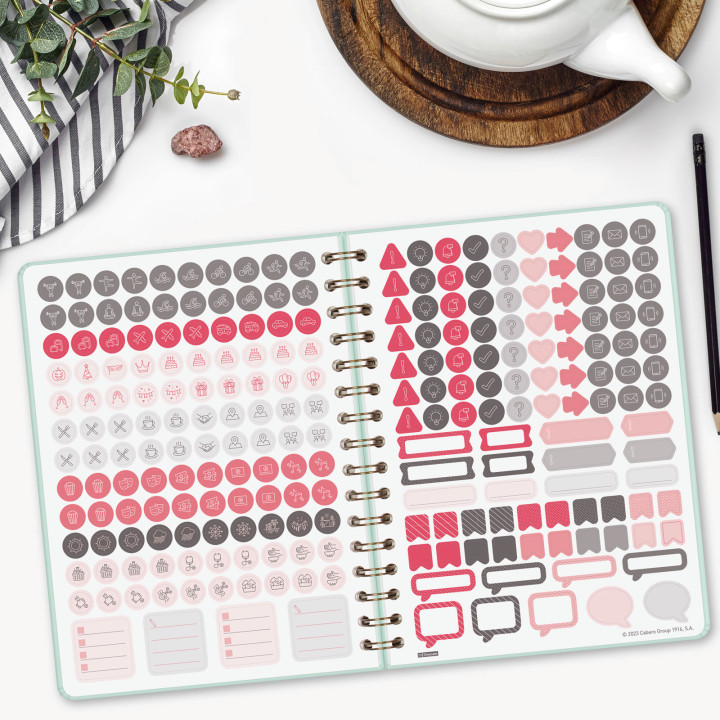 Agenda 2026 trendy alma e10 155x212mm semana vista horizontal menta finocam 762020326