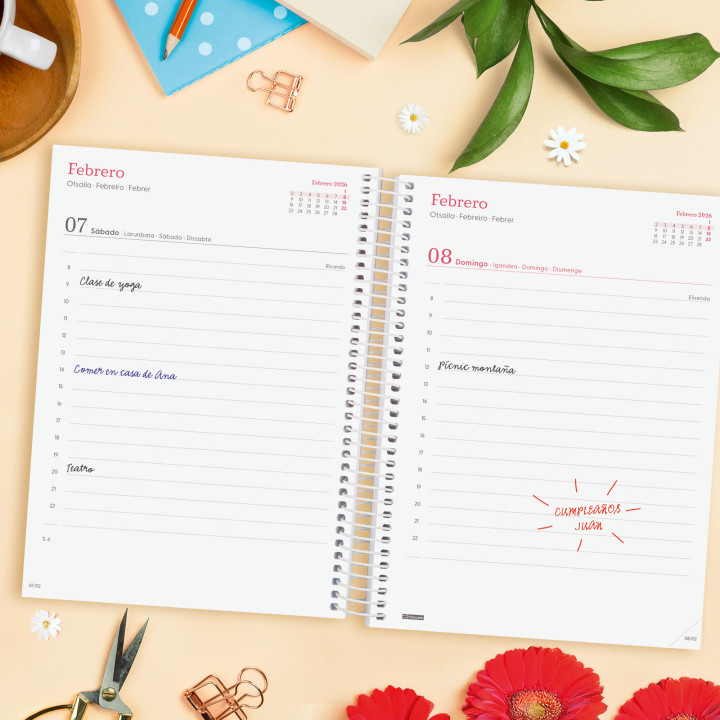 Agenda 2026 trendy design e10 155x212mm dia pagina ahora finocam 742312826