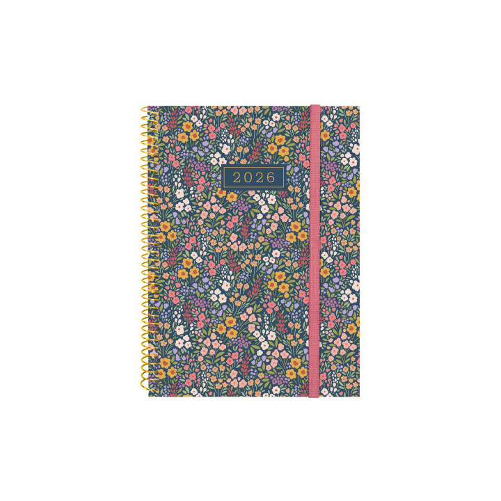 Agenda 2026 trendy design e10 155x212mm semana vista horizontal flora finocam 742233026