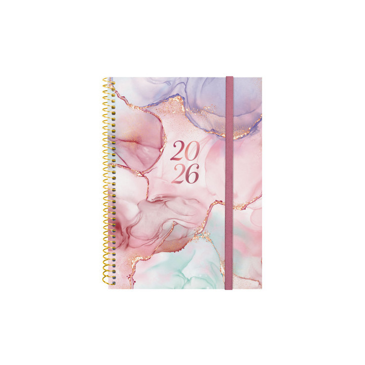 Agenda 2026 trendy design e10 155x212mm semana vista horizontal goldy finocam 742232626