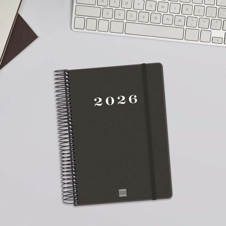 Agenda 2026 basic my e10 155x212mm dia pagina negro finocam 743526026