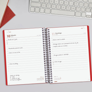 Agenda 2026 basic my e10 155x212mm dia pagina rojo finocam 743523026