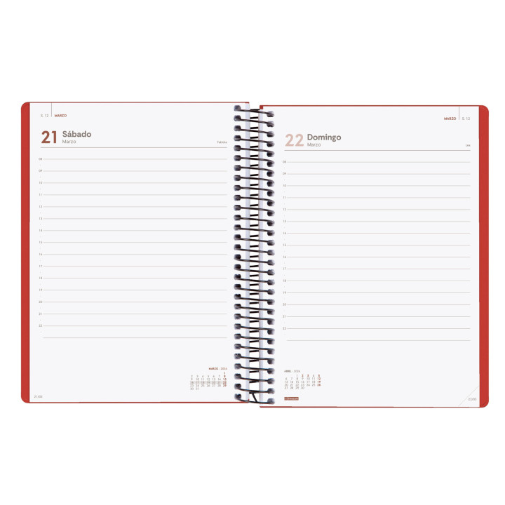 Agenda 2026 basic my e10 155x212mm dia pagina rojo finocam 743523026
