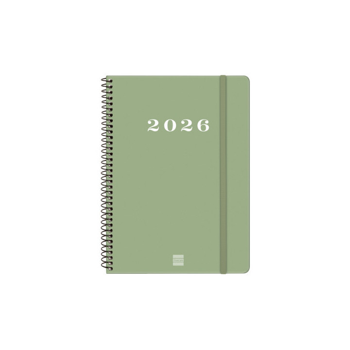 Agenda 2026 basic my e10 155x212mm semana vista horizontal verde finocam 743502026