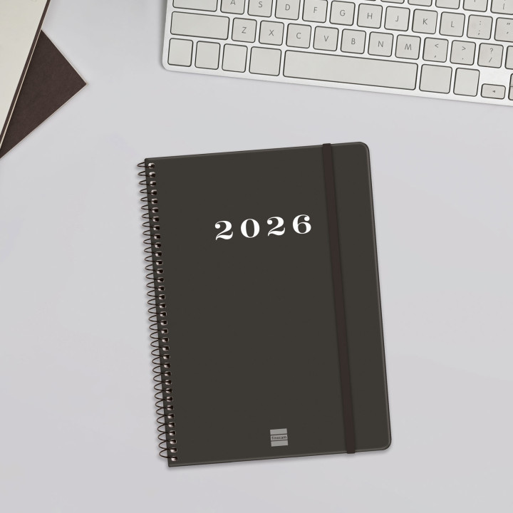 Agenda 2026 basic my e10 155x212mm semana vista horizontal negro finocam 743506026