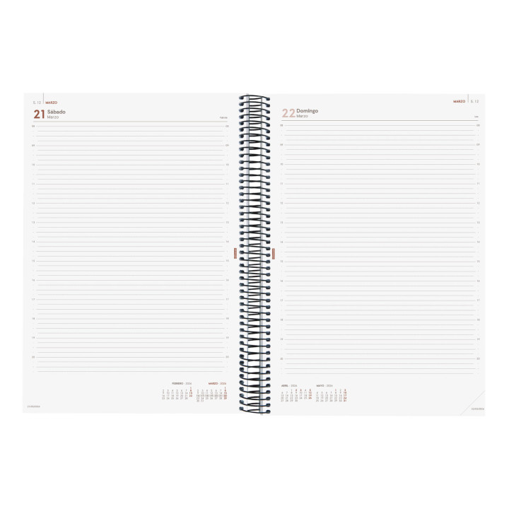 Agenda 2026 basic year e40 210x297mm dia pagina negro finocam 741116026