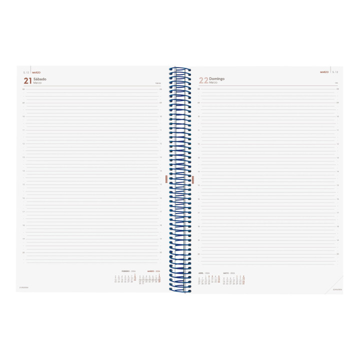 Agenda 2026 basic year e40 210x297mm dia pagina azul finocam 741111026
