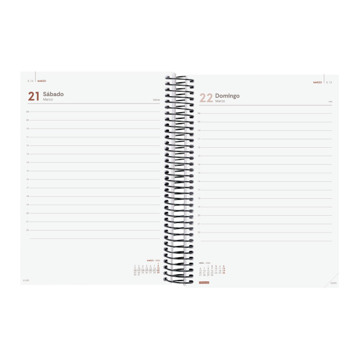 Agenda 2026 basic year e10 155x212mm dia pagina negro finocam 741106026