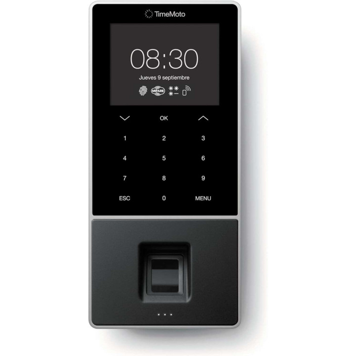Timemoto TM-828 SC Terminal de Fichar - Lector de Huella de 500 PPP - RFID/Llavero RFID - Pin - Tarjetas Inteligentes - Gestion